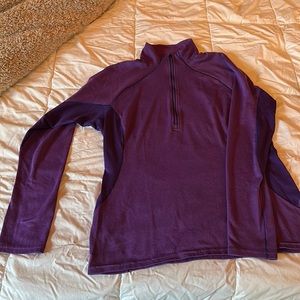 Patagonia base layer thermal. Two shades of purple size large.